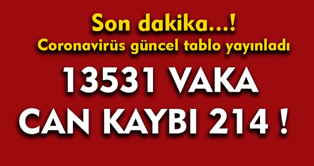 Bakanlık Açıkladı Vaka ve Ölüm Sayısı arttı !