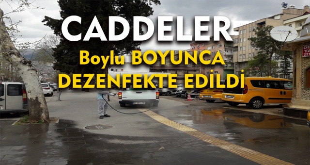 Büyükşehir Caddeleri Dezenfekte Etti !