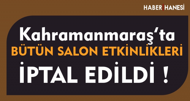 Coronavirüs Tedbiri Etkinlikler İptal !