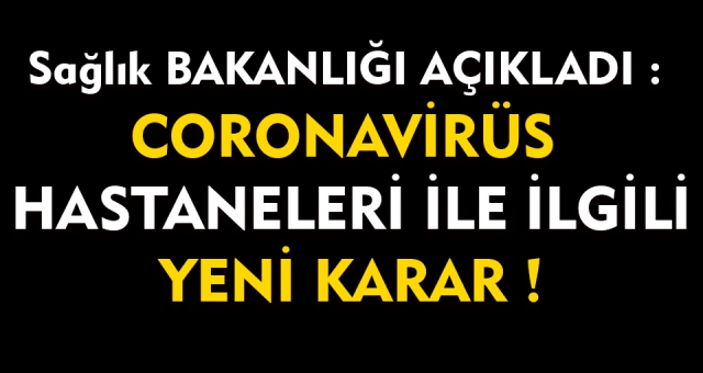 Sağlık Bakanlığından Yeni Genelge !
