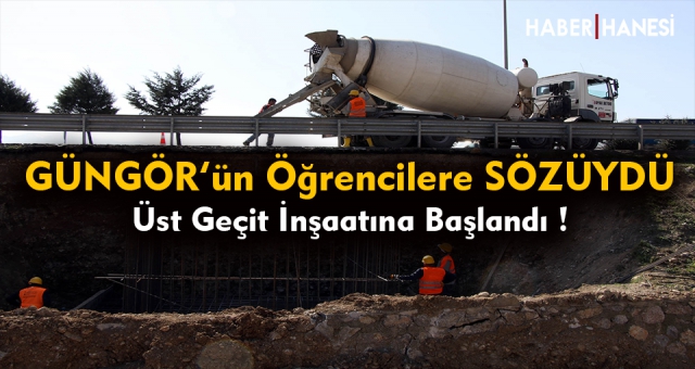 Üst Geçit İnşaatı Başladı !