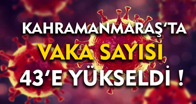 Kahramanmaraş'ta Koronavirüs Vakası Arttı !