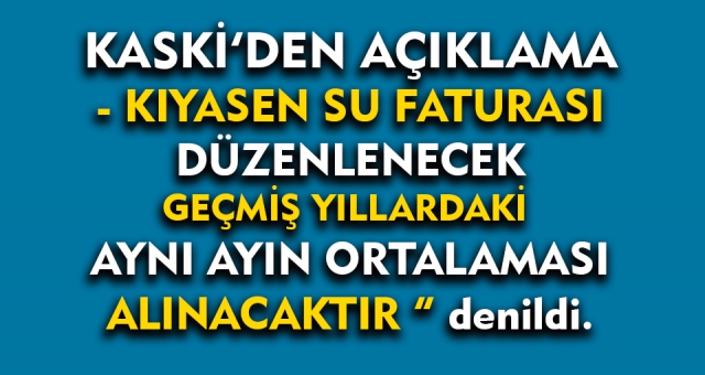 Kaski'den Açıklama !