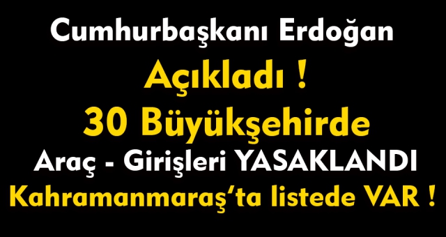 Son Dakika Erdoğan Açıkladı !