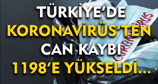Türkiye'de koronavirüsten can kaybı sayısı bin 198'e yükseldi