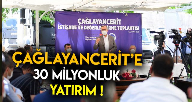 Çağlayancerit'e 30 milyonluk yatırım