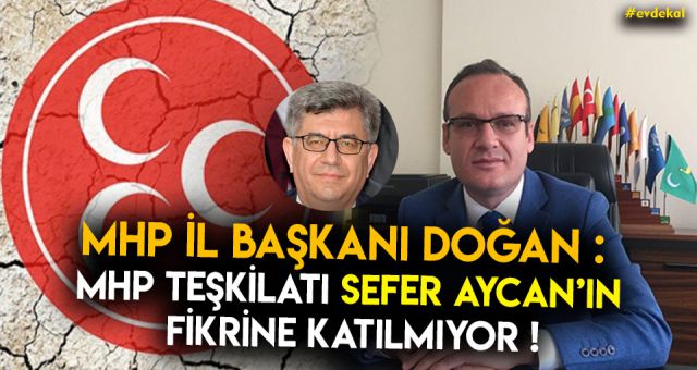 Mhp İl Başkanı Doğan Teşkilat Sefer Aycan'ın Görüşü Kendi Şahsi Fikri !