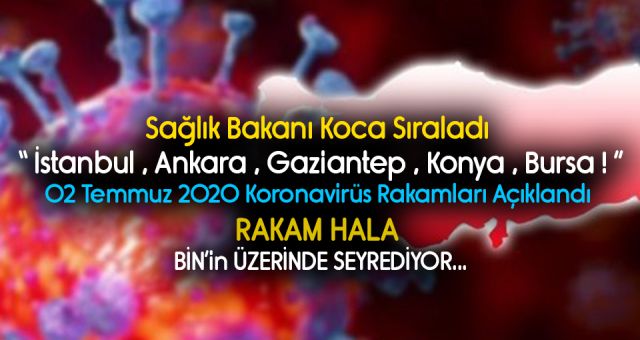 Koronavirüs Vaka Sayısı Bugün Bin 186 Olarak Kayıt Edildi