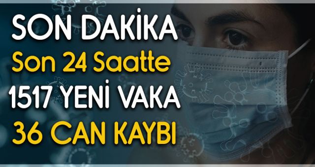 Türkiye'de Koronavirüs'te Son Durum 1517 Yeni Vaka 36 Can Kaybı