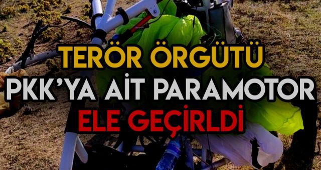 Amanoslar'da Pkk'lılara ait Paramotor Ekipler Tarafından Ele Geçirldi