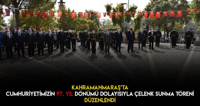 Kahramanmaraş'ta Atatürk Anıtına Çelenk Sunma Töreni Düzenlendi