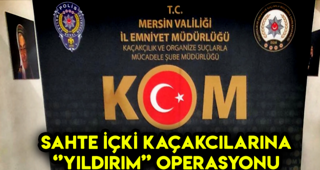 Mersin'de 'Yıldırım' Operasyonu Düzenlendi