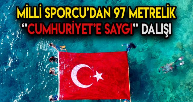 Milli Sporcu Birgül Erken 97 Metrelik Dalış Sergiledi