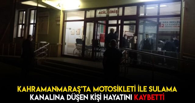 Sulama Kanalına Düşen Motorsiklet Sürücüsü Hayatını Kaybetti