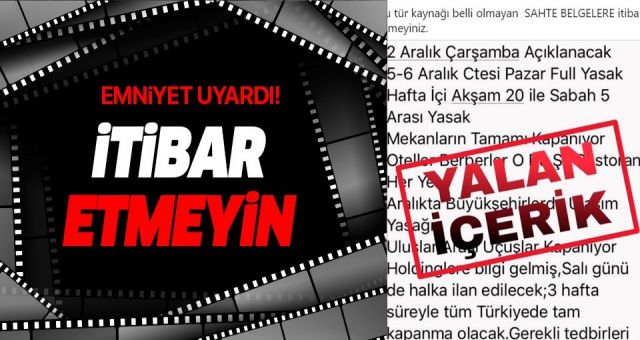 Emniyet Genel Müdürlüğü Sahte Genelgeye Karşı Uyardı