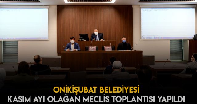 Kahramanmaraş Onikişubat Belediyesi Olağan Meclis Toplantısı Yaptı