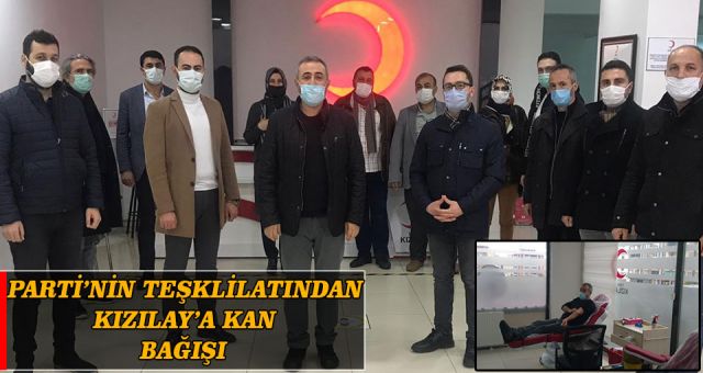 Deva Partisinin Kahramanmaraş Teşkilatı'ndan Kızılay' a Kan Bağışı