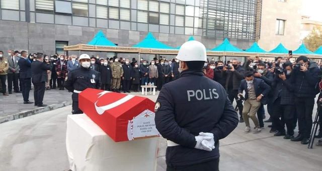 Kahramanmaraş'ta şehit polis memuru için tören
