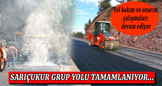 Sarıçukur Yolunda Asfalt Çalışmaları Devam Ediyor