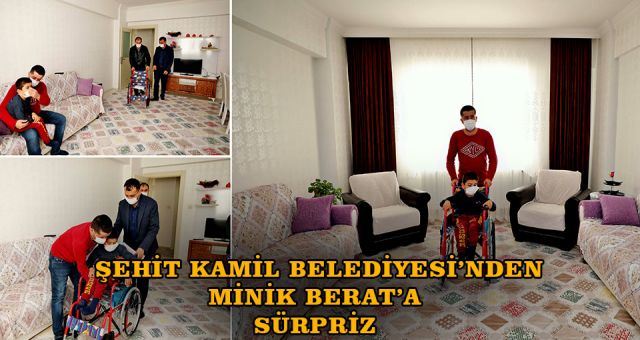 Şehitkamil Belediye'si Minik Berat'ı Tekerlekli Sandalyesine Kavuşturcu