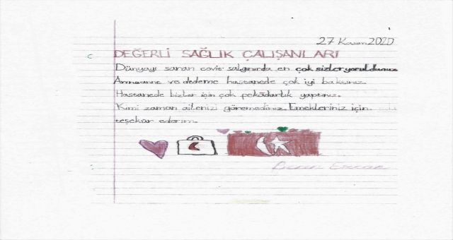 Torundan Sağlık Çalışanlarına Teşekkür