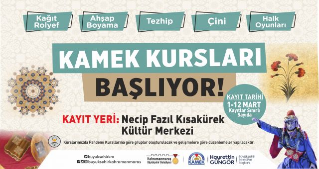KAMEK Kursları Başlıyor