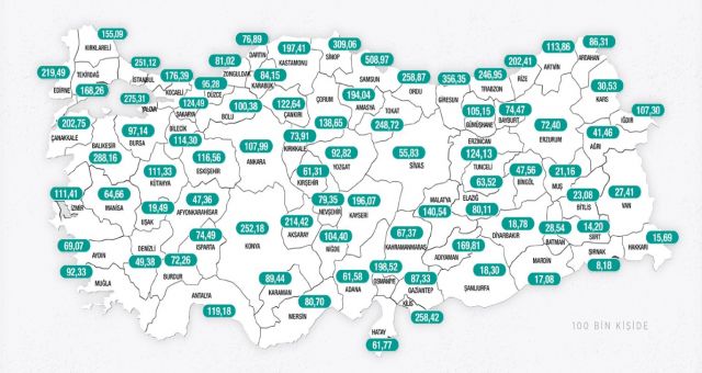 Koronavirüs Vaka Sayısı Yetmiş İlde Arttı
