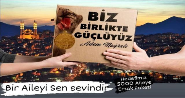 Biz Birlikte Güçlüyüz Hareketinin Hedefi Ramazan'da 5 Bin Koli Dağıtmak