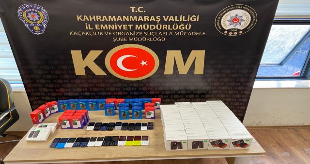 Kahramanmaraş'ta Kaçak Cep Telefonu Operasyonu