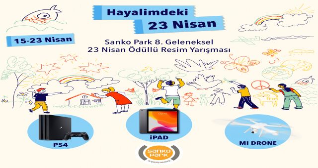 Sanko Park Avm'den 23 Nisan'a Özel Resim Yarışması Düzenlendi