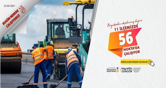 Fen İşleri Dairesinden Günlük Çizelge