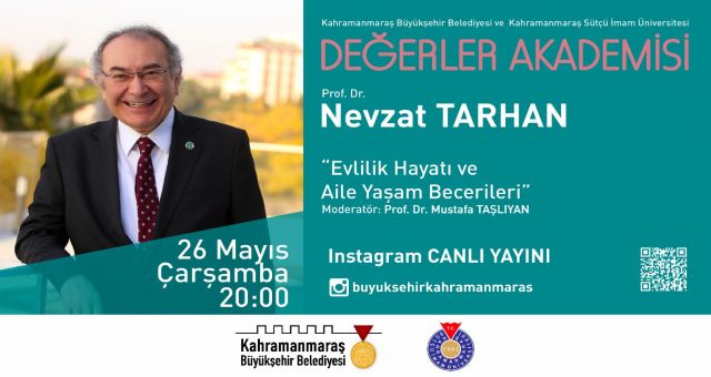 Nevzat Tarhan Değerler Akademisi’ne Konuk Olacak