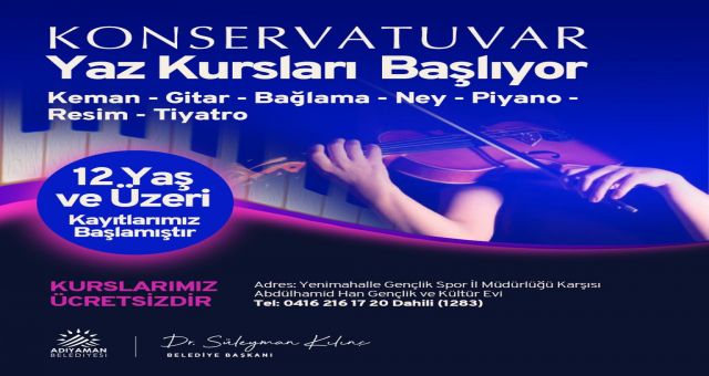 Adıyaman'da Yaz Kurslarına Kayıt Başladı