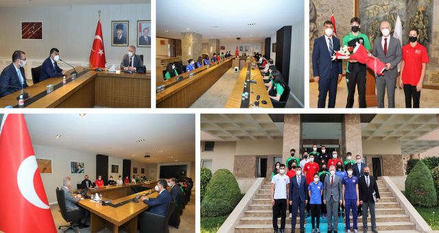 Şehitkamilli Sporcular Gaziantep Valisi Gül'ü Ziyaret Etti