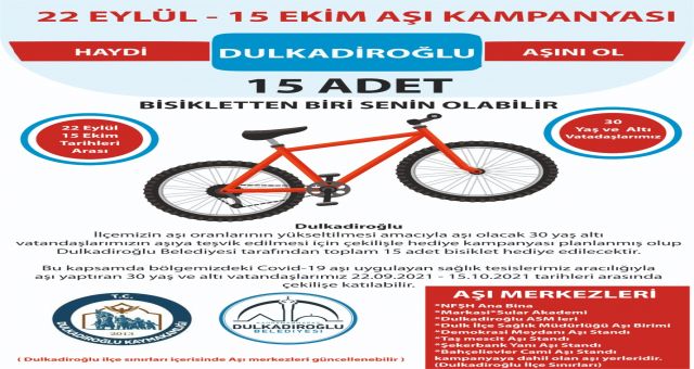 Kahramanmaraş Dulkadiroğlu’ndan Aşı Kampanyası