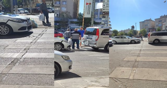 Kahramanmaraş Trabzon Caddesinde Maddi Hasarlı Kaza