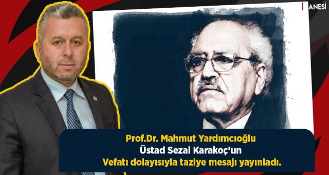 Prof. Dr. Mahmut Yardımcıoğlu’ndan Taziye Mesajı