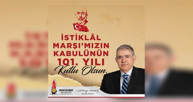 Başkan Mahçiçek’ten İstiklal Marşı’nın Kabulü ve Mehmet Akif Ersoy’u Anma Günü mesajı