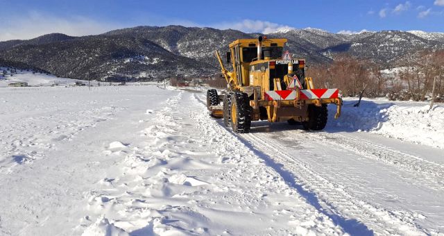 Kahramanmaraş Kırsalda Karla Mücadelesini Sürdürüyor