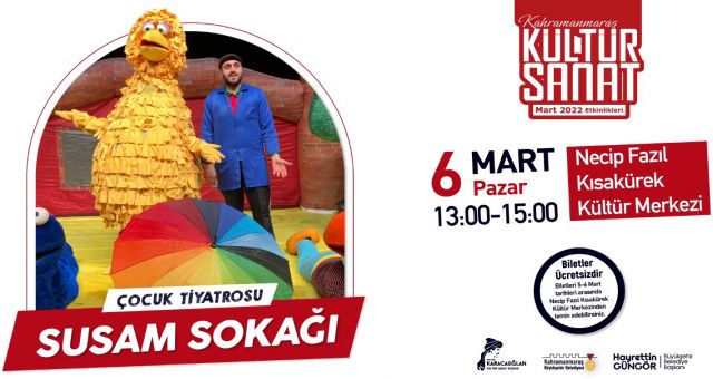 Kahramanmaraş'ta Etkinlikler ‘Susam Sokağı’ ile Başlıyor
