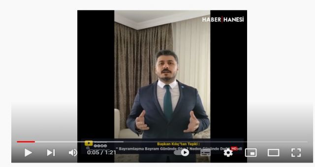 Başkan Kılıç’tan Tepki : “ Bayramlaşma Bayram Gününde Olur ? Neden Gününde Değil ” dedi