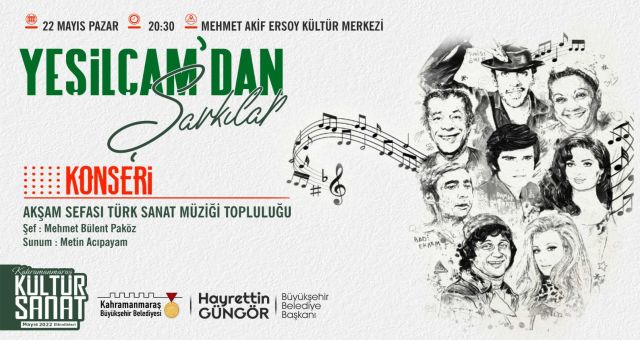 Yeşilçam’dan Şarkılar Konseri Müzikseverlerle Buluşacak