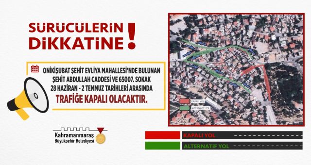 Kahramanmaraş'ta Sürücülerin Dikkatine