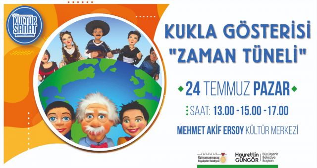 ‘Zaman Tüneli’ Kukla Gösterisi Çocuklarla Buluşacak