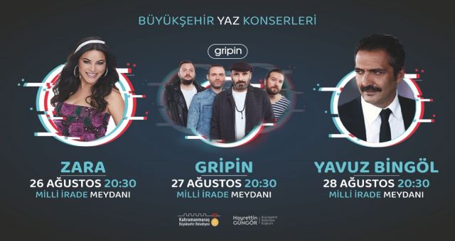 Kahramanmaraş Büyükşehir Belediyesi Yaz Konserleri Devam Ediyor!