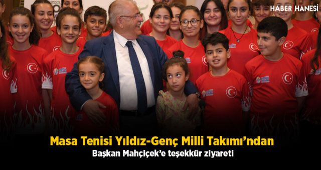 Masa Tenisi Yıldız-Genç Milli Takımı’ndan Başkan Mahçiçek’e Teşekkür Ziyareti