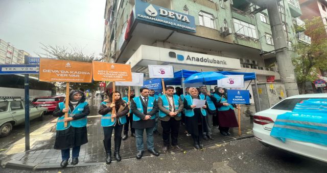 Deva Partisi Kahramanmaraş Teşkilatı Kadına Şiddete Hayır Dedi