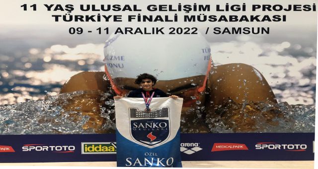 Sanko Okulları Öğrencisi Yüzmede Bronz Madalya Kazandı
