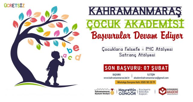 Büyükşehir’in Çocuk Akademisi’nde Kayıtlar Devam Ediyor