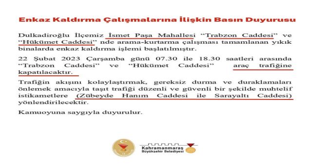 Kahramanmaraş'ta Sürücülerin Dikkatine!